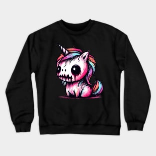 Horror unicorn pastel Crewneck Sweatshirt